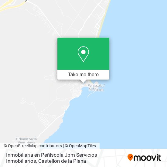 mapa Inmobiliaria en Peñíscola Jbm Servicios Inmobiliarios