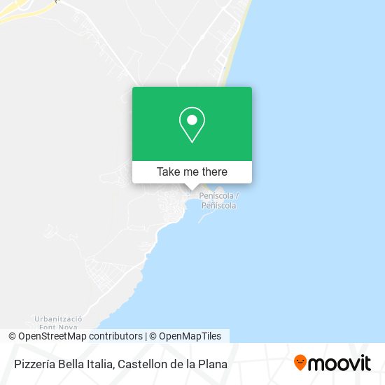 mapa Pizzería Bella Italia