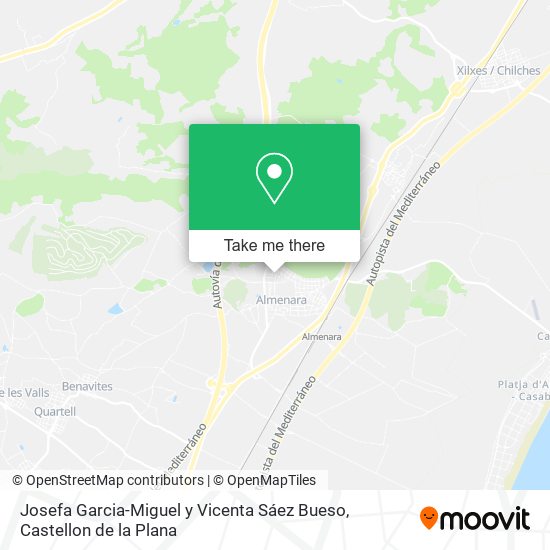 Josefa Garcia-Miguel y Vicenta Sáez Bueso map