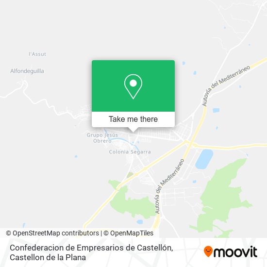 Confederacion de Empresarios de Castellón map