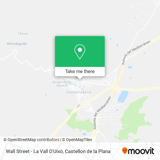 mapa Wall Street - La Vall D'Uixó