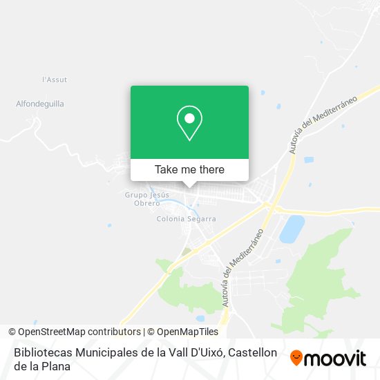 Bibliotecas Municipales de la Vall D'Uixó map