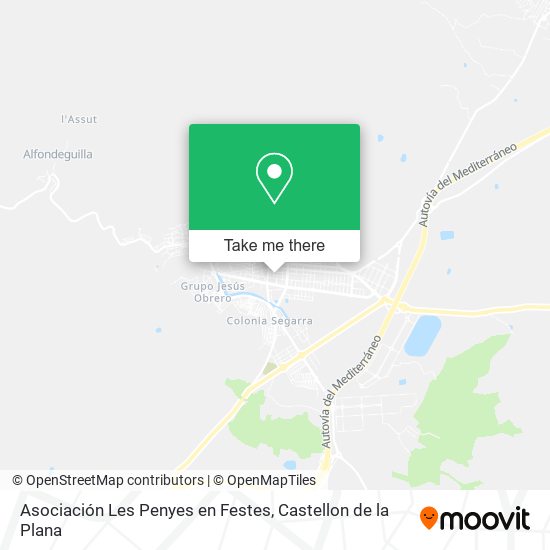 Asociación Les Penyes en Festes map