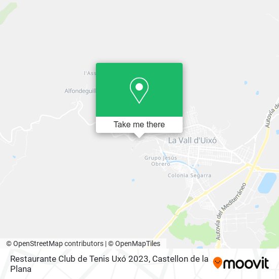 Restaurante Club de Tenis Uxó 2023 map
