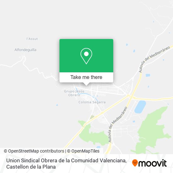 Union Sindical Obrera de la Comunidad Valenciana map