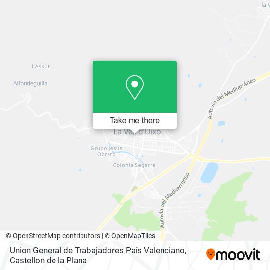 Union General de Trabajadores País Valenciano map