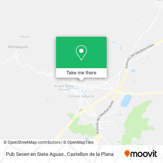 Pub Seven en Siete Aguas. map