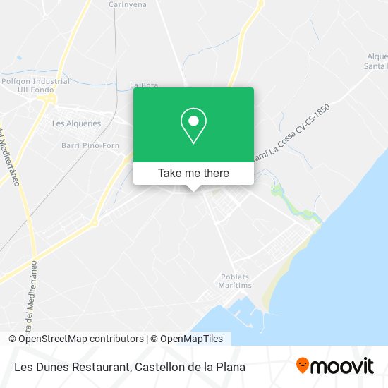 mapa Les Dunes Restaurant