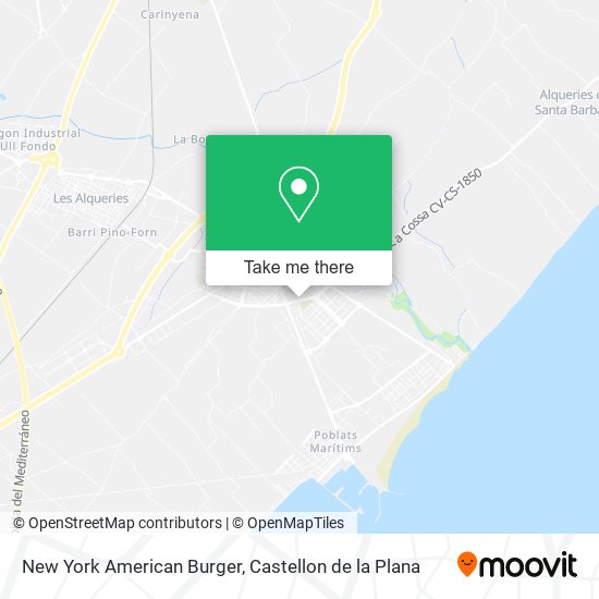 mapa New York American Burger