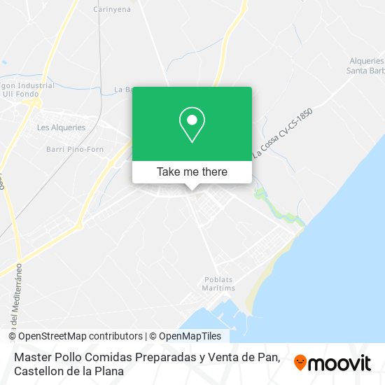 mapa Master Pollo Comidas Preparadas y Venta de Pan