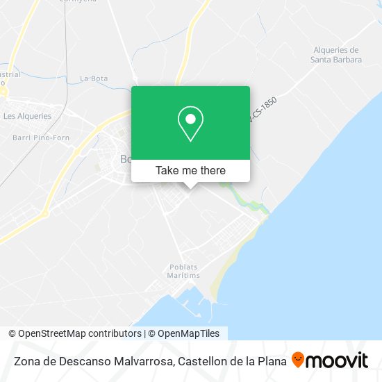 Zona de Descanso Malvarrosa map