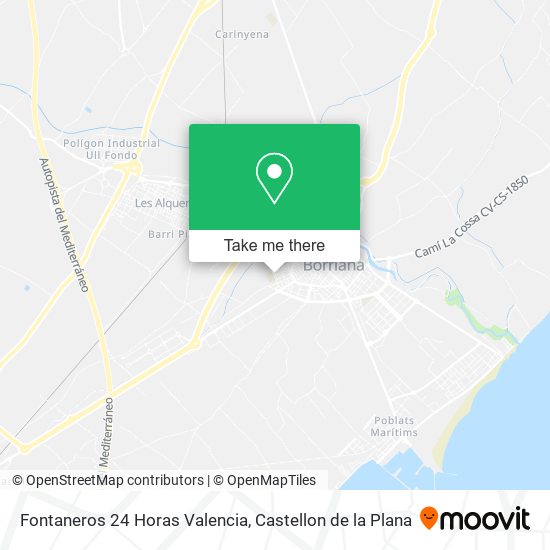 Fontaneros 24 Horas Valencia map