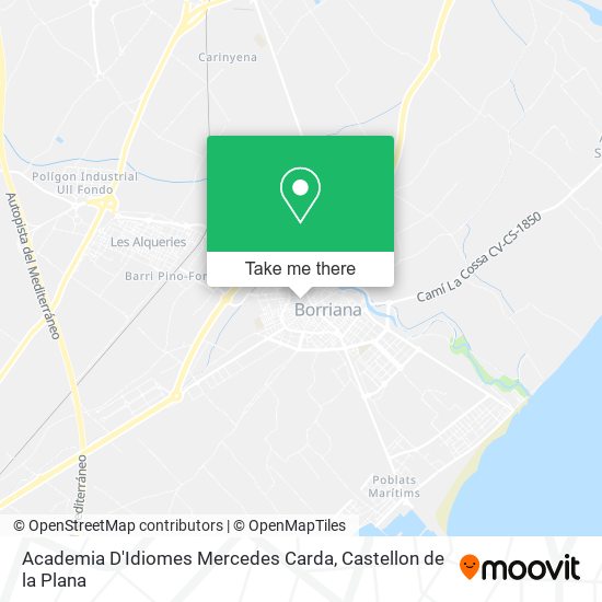 mapa Academia D'Idiomes Mercedes Carda