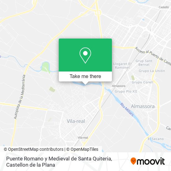 Puente Romano y Medieval de Santa Quiteria map
