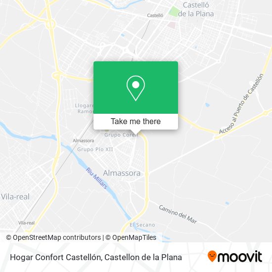 Hogar Confort Castellón map