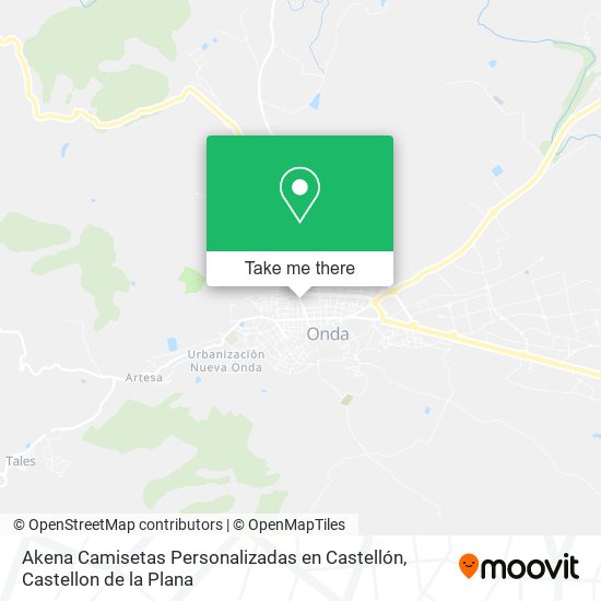 Akena Camisetas Personalizadas en Castellón map