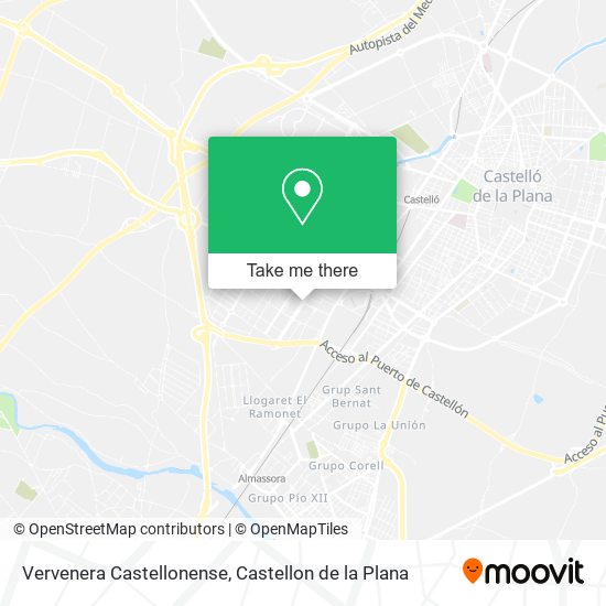 Vervenera Castellonense map