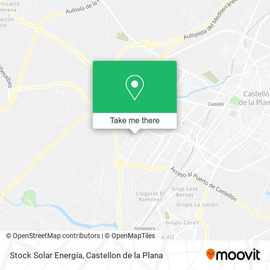 mapa Stock Solar Energía