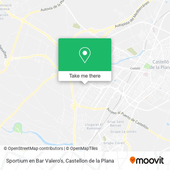 Sportium en Bar Valero's map