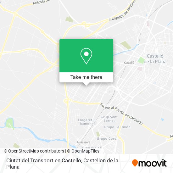 Ciutat del Transport en Castello map