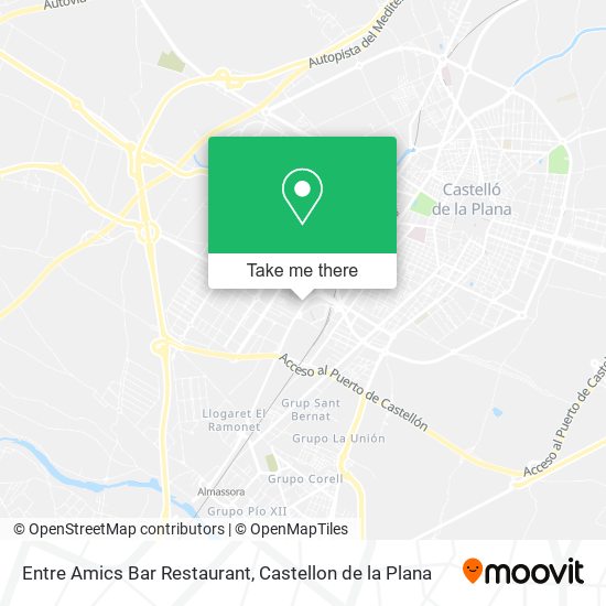Entre Amics Bar Restaurant map
