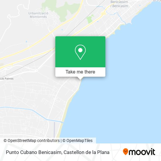 mapa Punto Cubano Benicasim