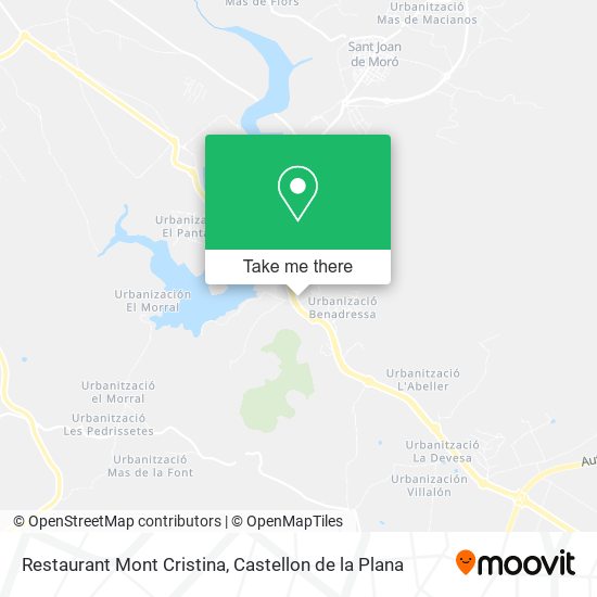 mapa Restaurant Mont Cristina