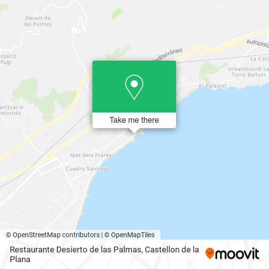 Restaurante Desierto de las Palmas map