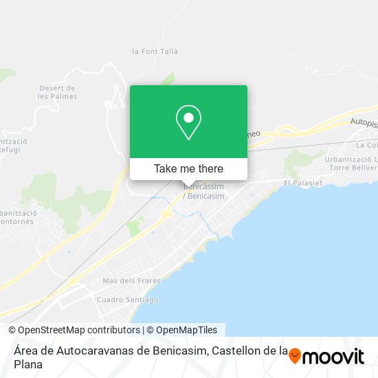 Área de Autocaravanas de Benicasim map