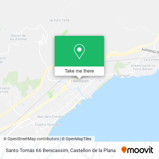 Santo Tomás 66 Benicassim map