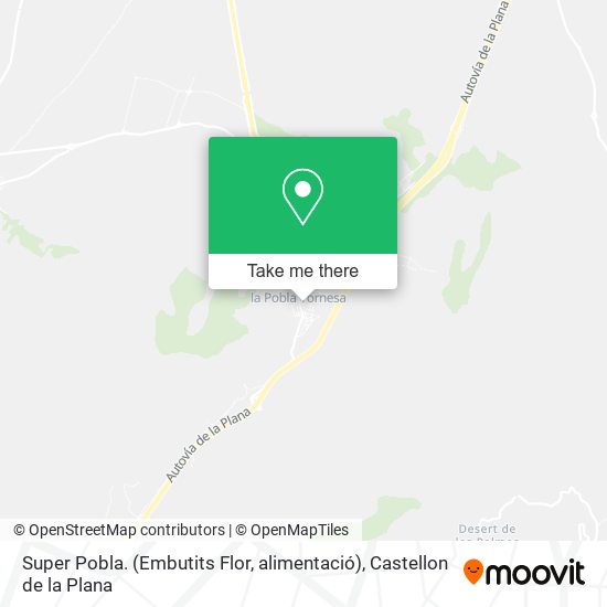 Super Pobla. (Embutits Flor, alimentació) map