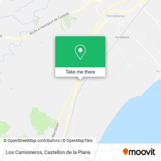 Los Camioneros map