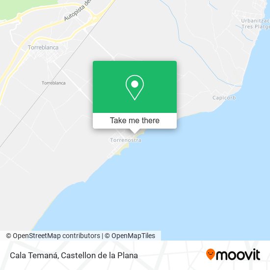 Cala Temaná map