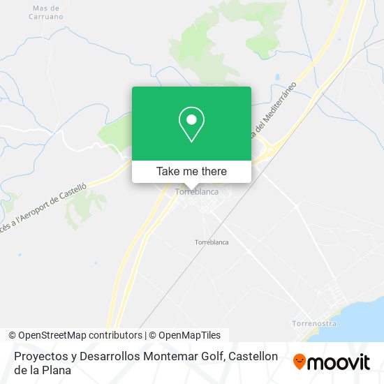 Proyectos y Desarrollos Montemar Golf map