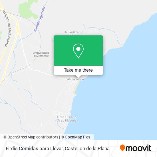 Firdis Comidas para Llevar map
