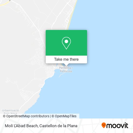 mapa Molí L'Abad Beach