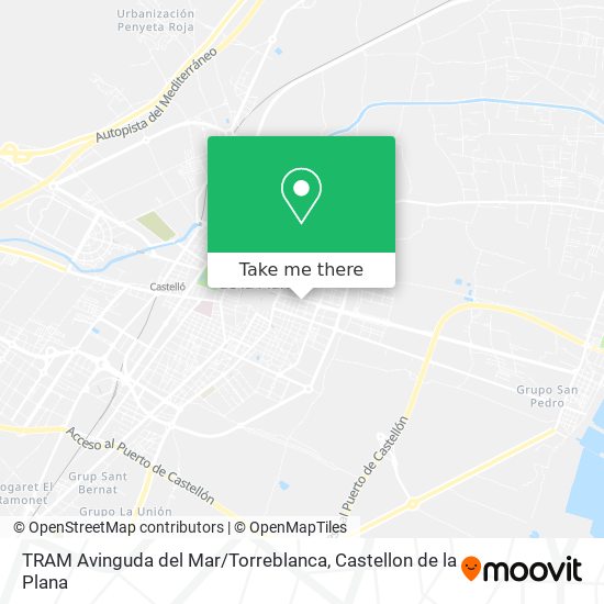 mapa TRAM Avinguda del Mar / Torreblanca