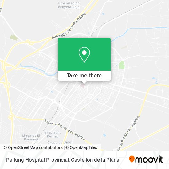 Parking Hospital Provincial map