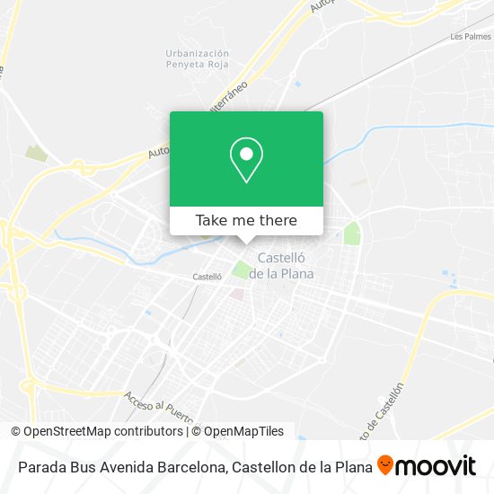 mapa Parada Bus Avenida Barcelona