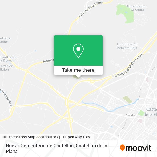 mapa Nuevo Cementerio de Castellon