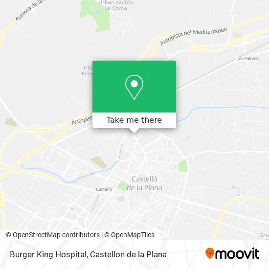 mapa Burger King Hospital