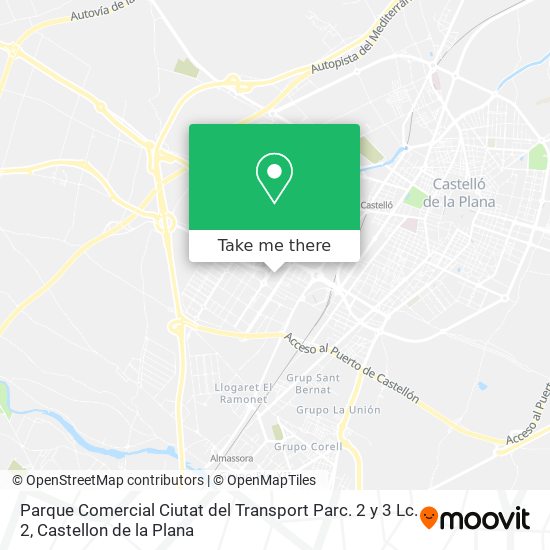 mapa Parque Comercial Ciutat del Transport Parc. 2 y 3 Lc. 2