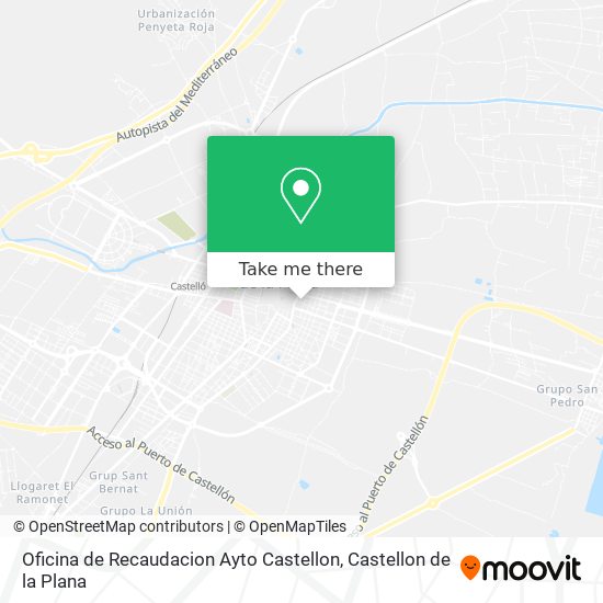 Oficina de Recaudacion Ayto Castellon map