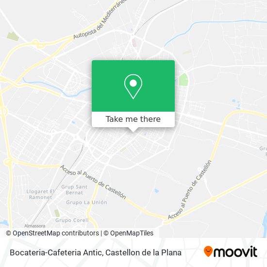 Bocateria-Cafeteria Antic map