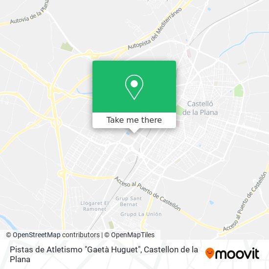 mapa Pistas de Atletismo "Gaetà Huguet"