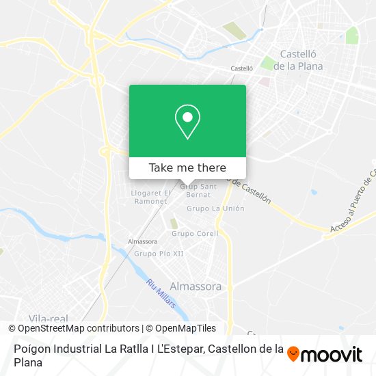 mapa Poígon Industrial La Ratlla I L'Estepar