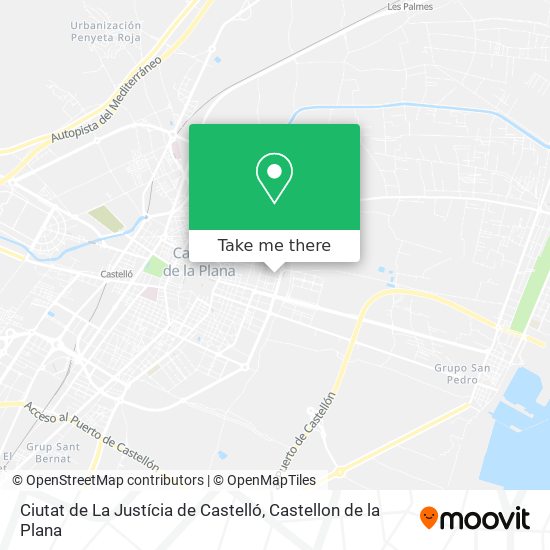 mapa Ciutat de La Justícia de Castelló
