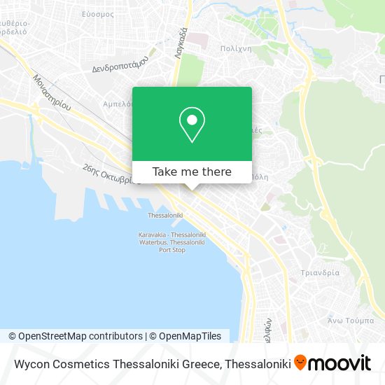 Wycon Cosmetics Thessaloniki Greece map