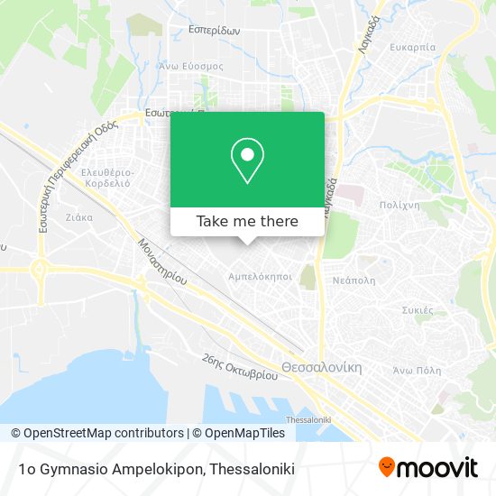 1o Gymnasio Ampelokipon map