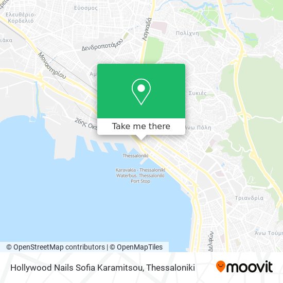 Hollywood Nails Sofia Karamitsou map